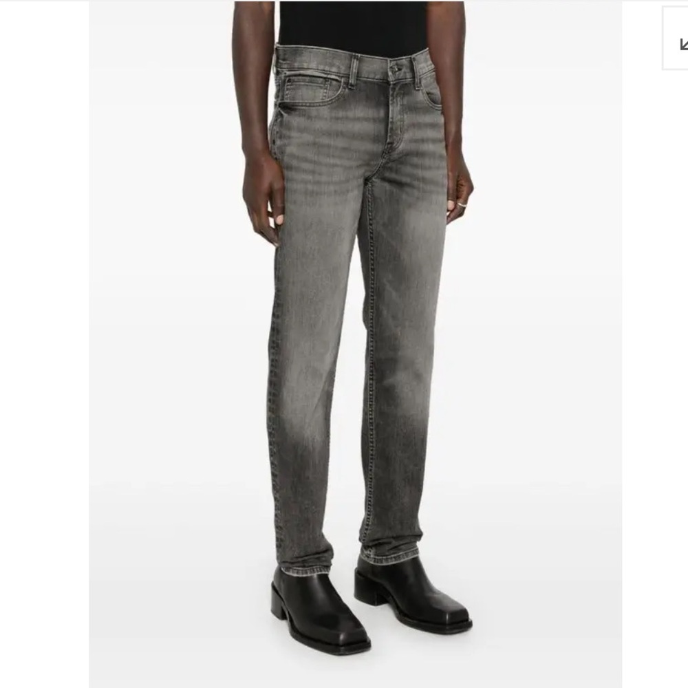 AG Adriano Goldschmied Men's Charcoal Slim Jeans